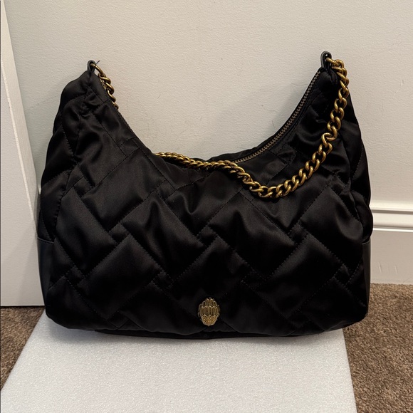 Kurt Geiger Black Quilted Shoulder Bag with Gold Chain and Raven 🐦‍⬛ - Picture 5 of 14